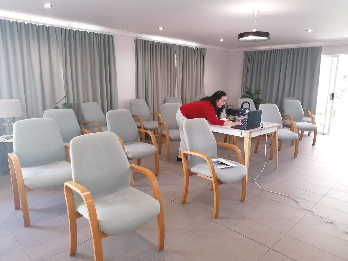 A training room set up and ready for a B2B Ambassadors workshop